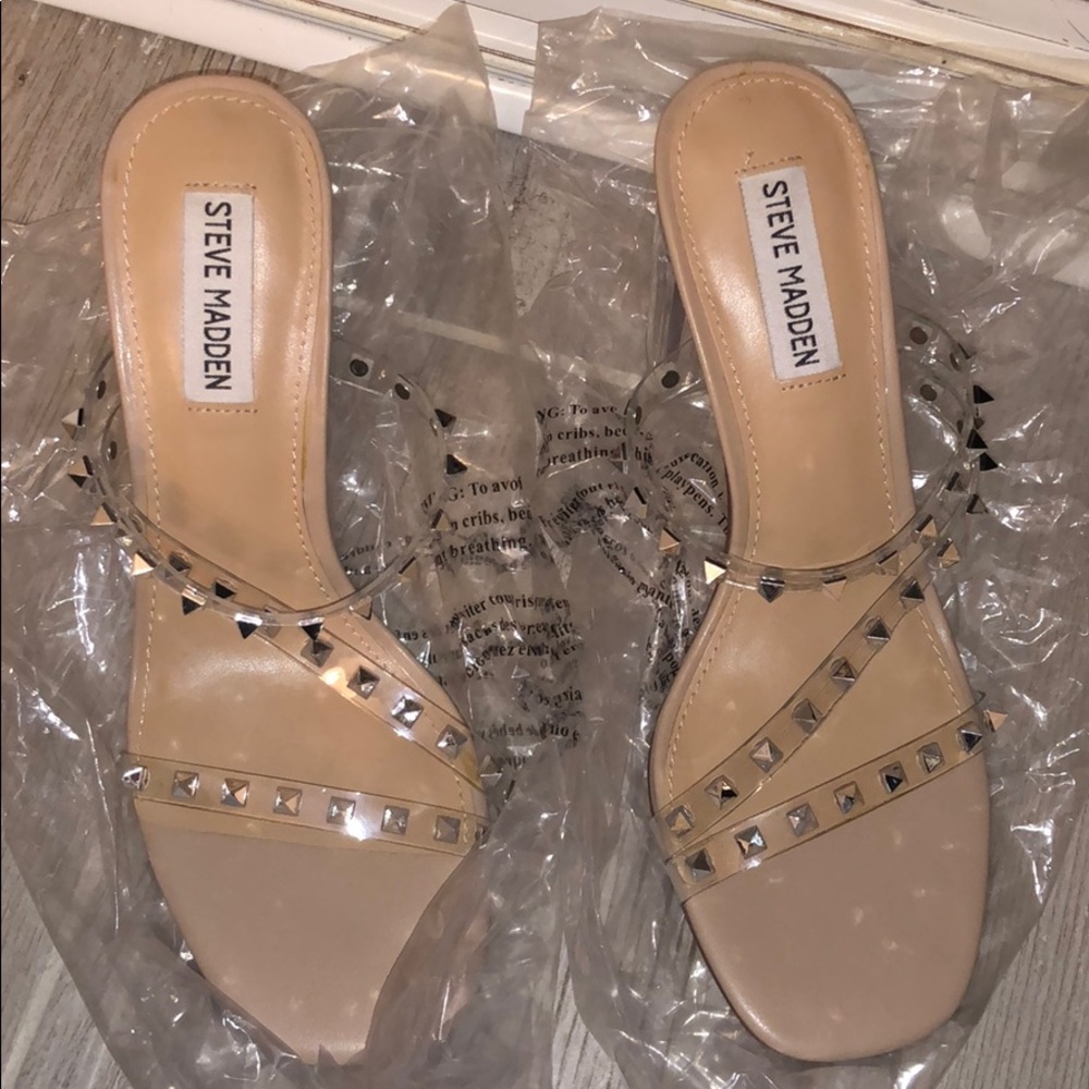 Steve Madden clear heels